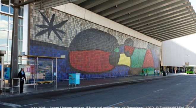Máxima protección para la bienvenida de Miró: el mural de El Prat ya es Bien de Interés Cultural