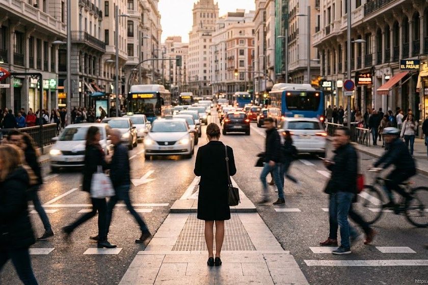 La fuerza de la pausa: detener el movimiento cotidiano para hacer visible el trabajo invisible que sostiene el funcionamiento del mundo.