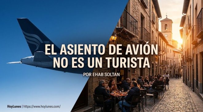 El asiento de avión no es un turista